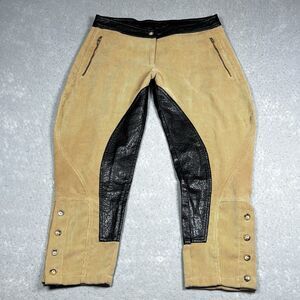TRUSSARDI Riding Trousers Women’s Small 30x23 Brown/ Black Corduroy Capri Pants